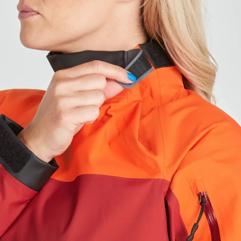 2025 NRS Womens Echo Recreational Touring Splash Jacket in Poppy/Vino-6