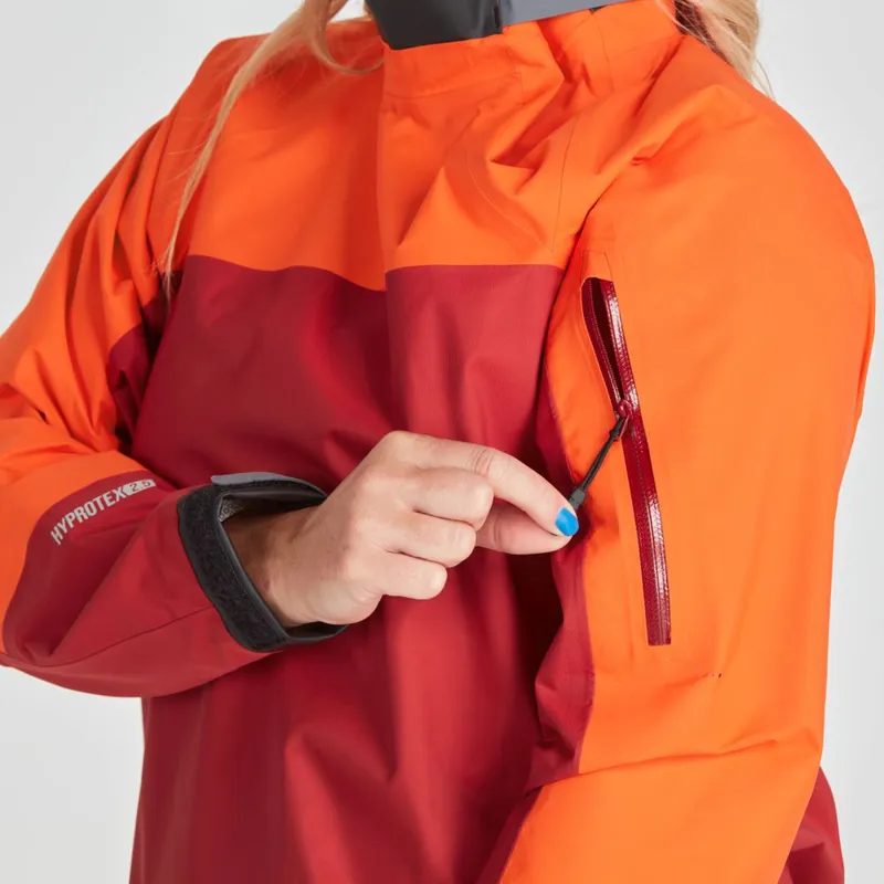 2025 NRS Womens Echo Recreational Touring Splash Jacket in Poppy/Vino-7