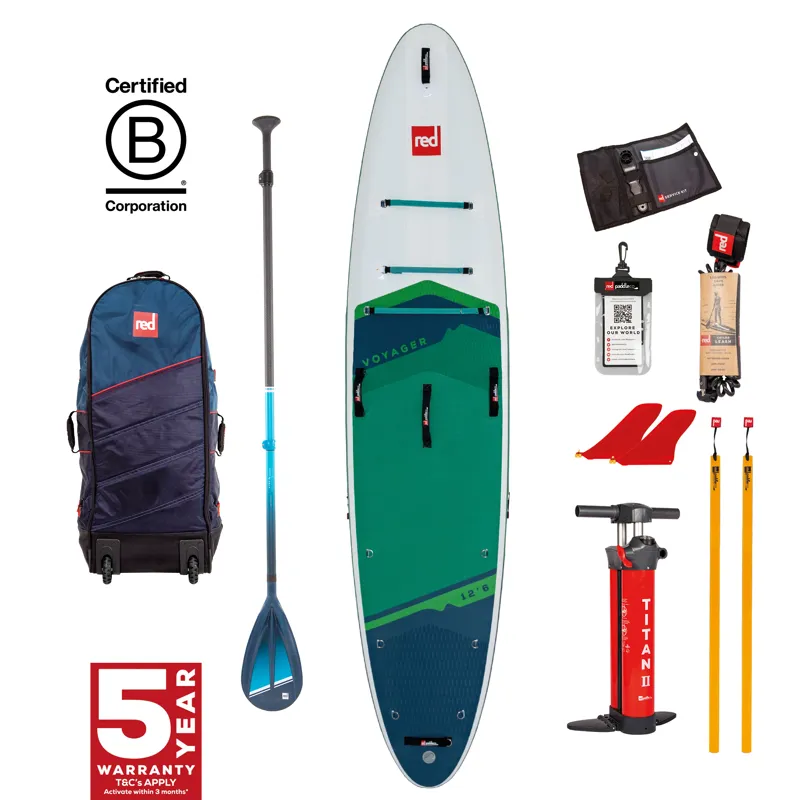 2023 Red Paddle Co Voyager 12.6 Touring SUP Package with Hybrid Tough Paddle