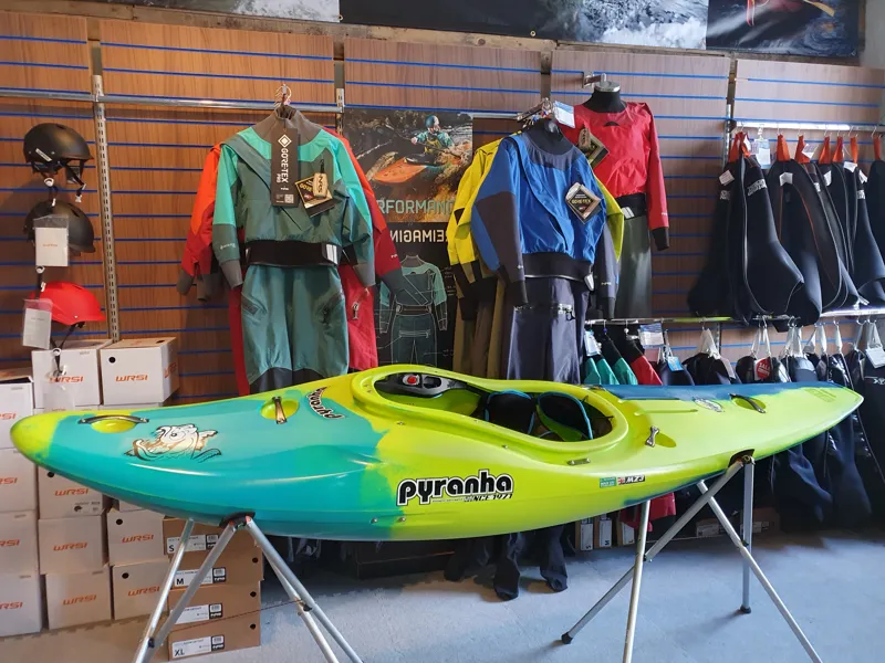 2023 Pyranha Ripper 2 Down River Half Slice Large Lime/Teal/Navy-1