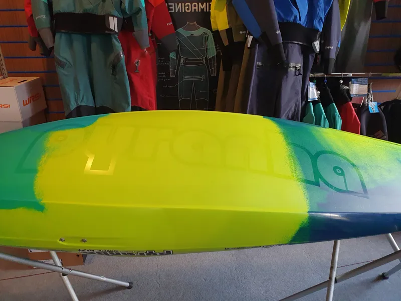 2023 Pyranha Ripper 2 Down River Half Slice Large Lime/Teal/Navy-4