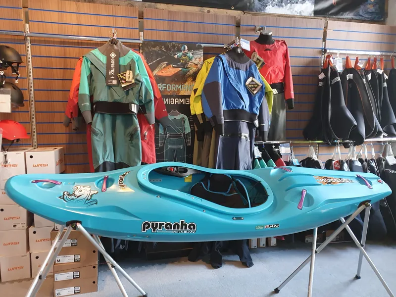 Pyranha Scorch Whitewater River Running Kayak Small Sully Blue-1