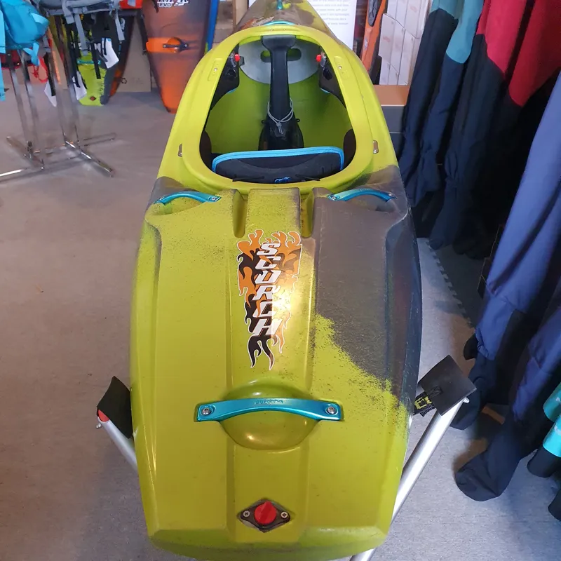 2023 Pyranha Scorch River Running Kayak Small Smoking Gecko EX DEMO -3