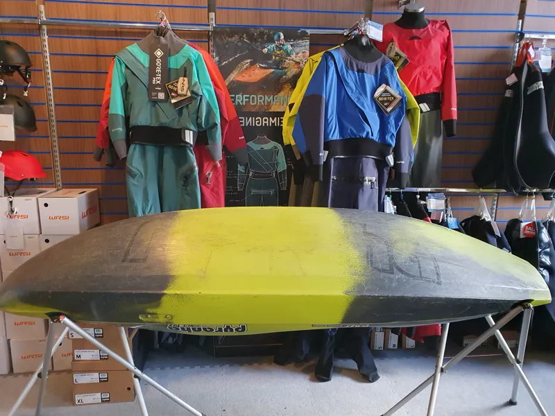 2023 Pyranha Scorch River Running Kayak Small Smoking Gecko EX DEMO -2