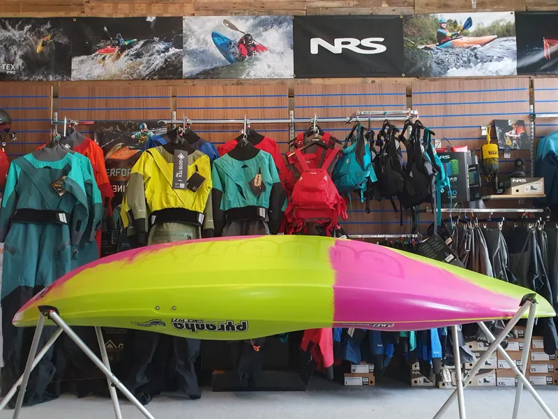 2024 Pyranha ReactR Small River Running Kayak in Lime Fuchsia-2