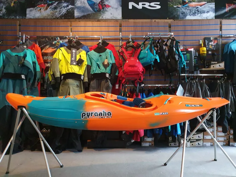 2024 Pyranha ReactR Large River Running Kayak in Orange/Teal-1