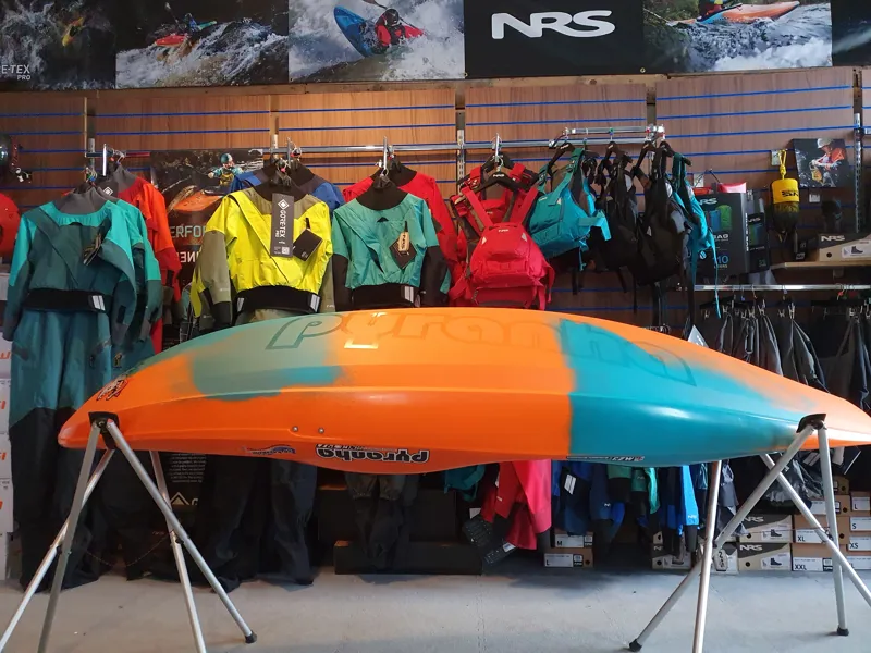 2024 Pyranha ReactR Large River Running Kayak in Orange/Teal-2