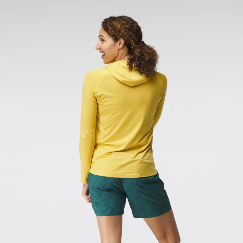 2025 NRS Womens Silkweight Sun Protection Hoodie in Maize-2