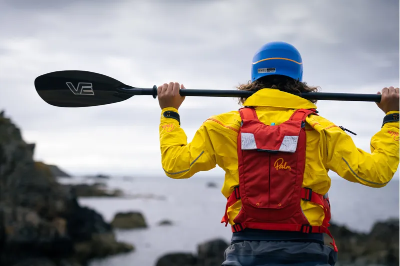 2025 Palm Equipment Mens Bora Touring Kayaking and SUP Dry Suit in Yellow-1
