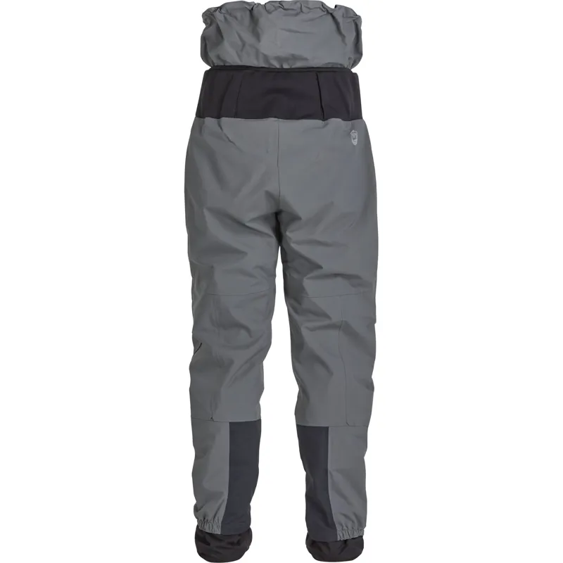 2024 NRS Womens Freefall Mid-weight Paddling Trousers with Socks in Grey-1