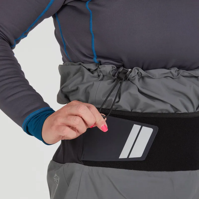 2024 NRS Womens Freefall Mid-weight Paddling Trousers with Socks in Grey-4