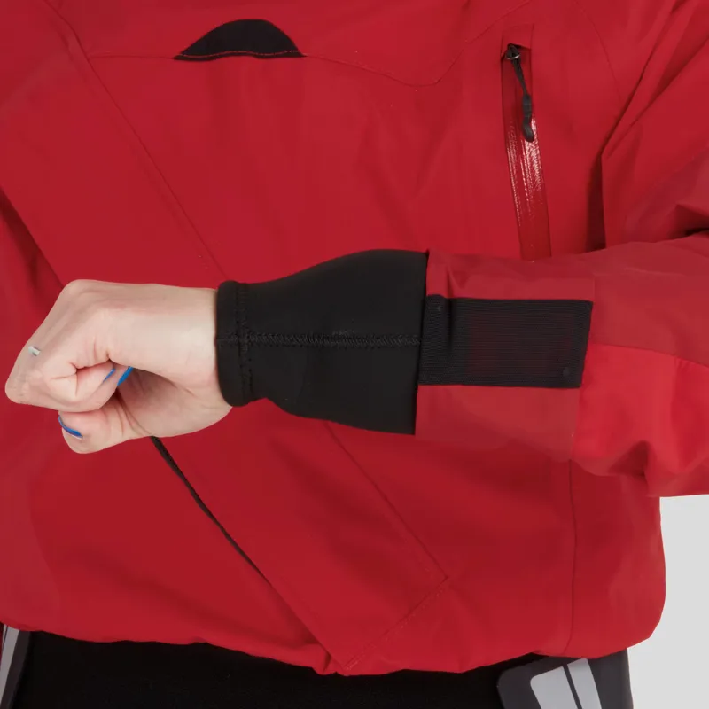 2024 NRS Womens Crux Whitewater Kayaking Dry Suit in Red-8