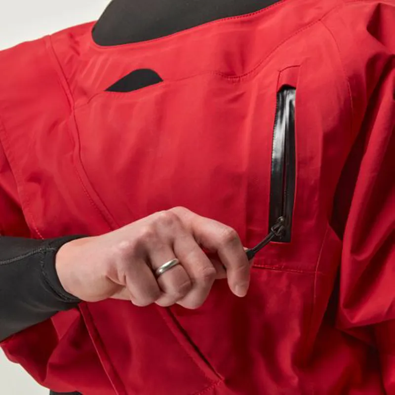 2026 NRS Womens Crux Watersports Kayaking Dry Suit in Pomegranate-5