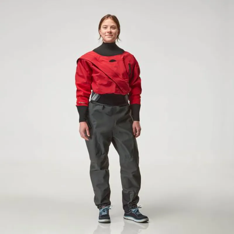 2026 NRS Womens Crux Watersports Kayaking Dry Suit in Pomegranate-1