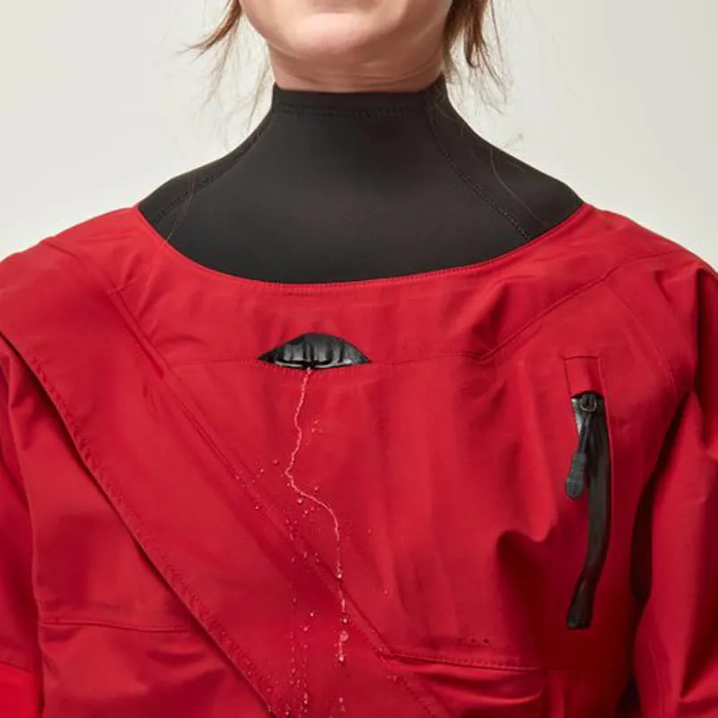 2026 NRS Womens Crux Watersports Kayaking Dry Suit in Pomegranate-3