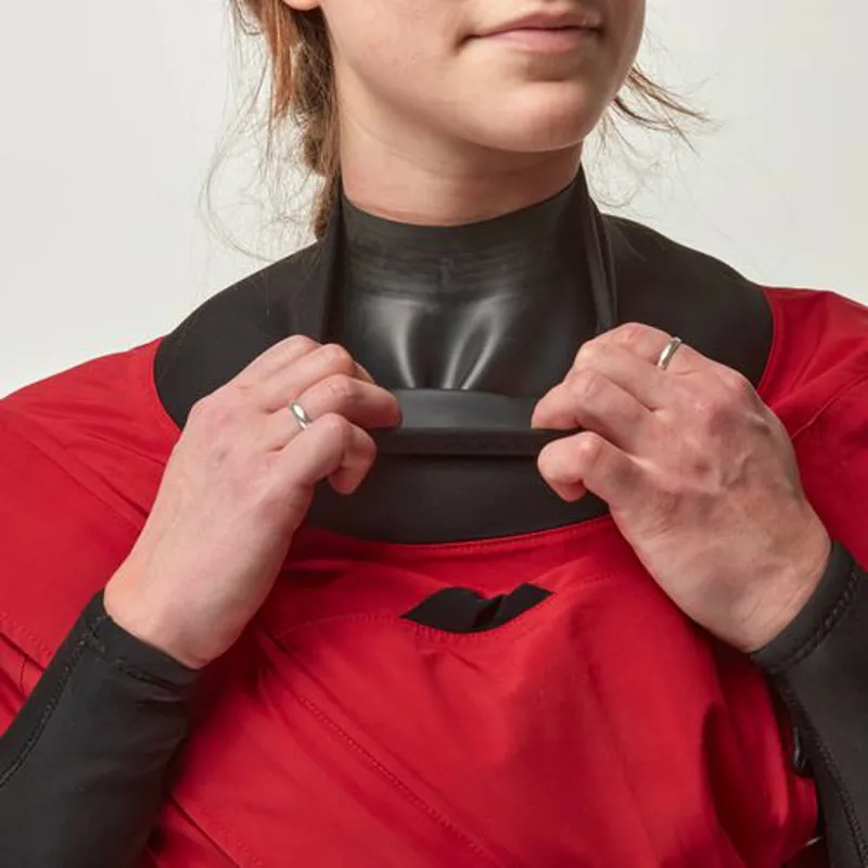 2026 NRS Womens Crux Watersports Kayaking Dry Suit in Pomegranate-4