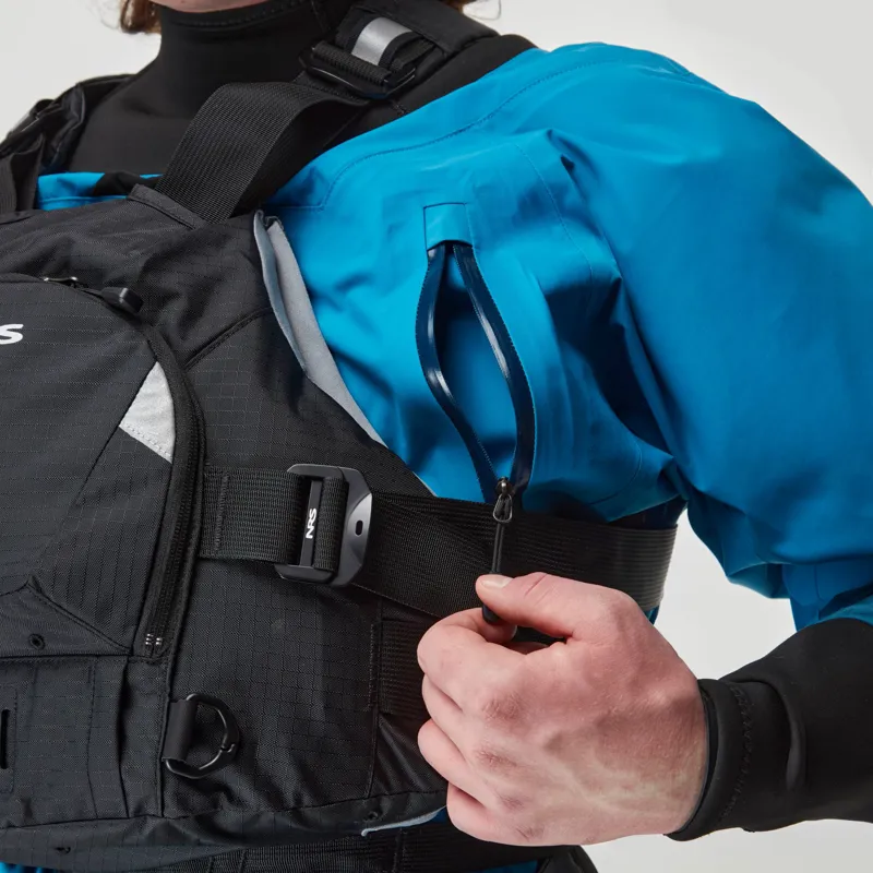 2026 NRS Mens Crux Whitewater Kayaking Dry Suit in Blue-9