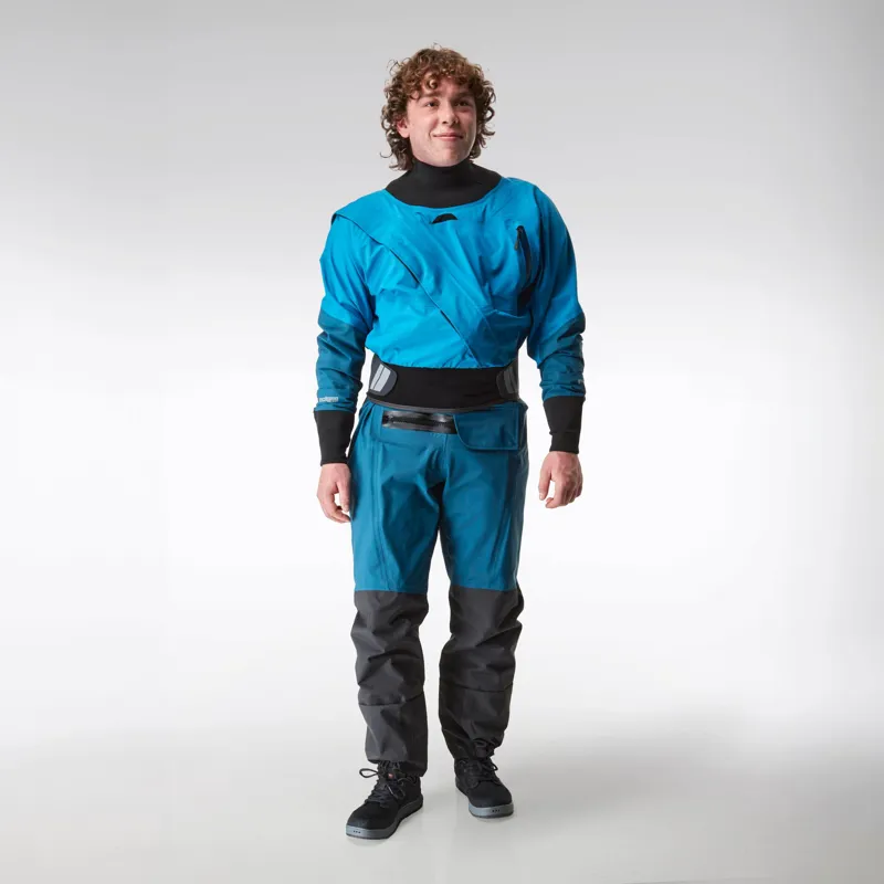 2026 NRS Mens Crux Whitewater Kayaking Dry Suit in Blue-1