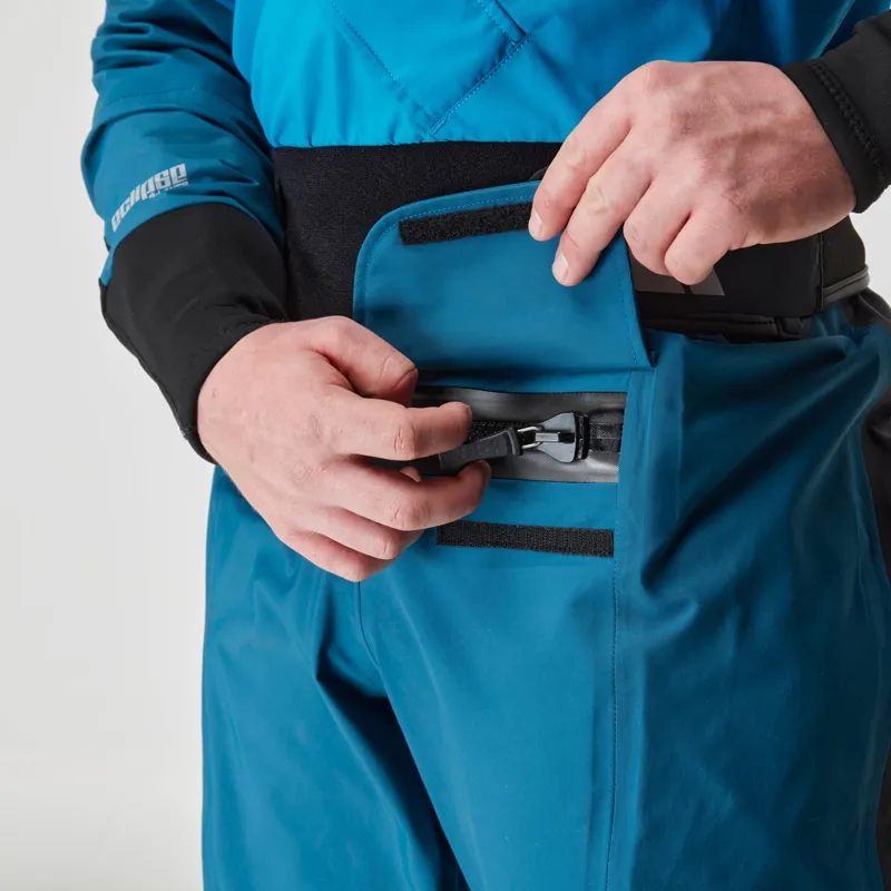 2026 NRS Mens Crux Whitewater Kayaking Dry Suit in Blue-8