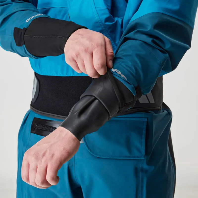 2026 NRS Mens Crux Whitewater Kayaking Dry Suit in Blue-6