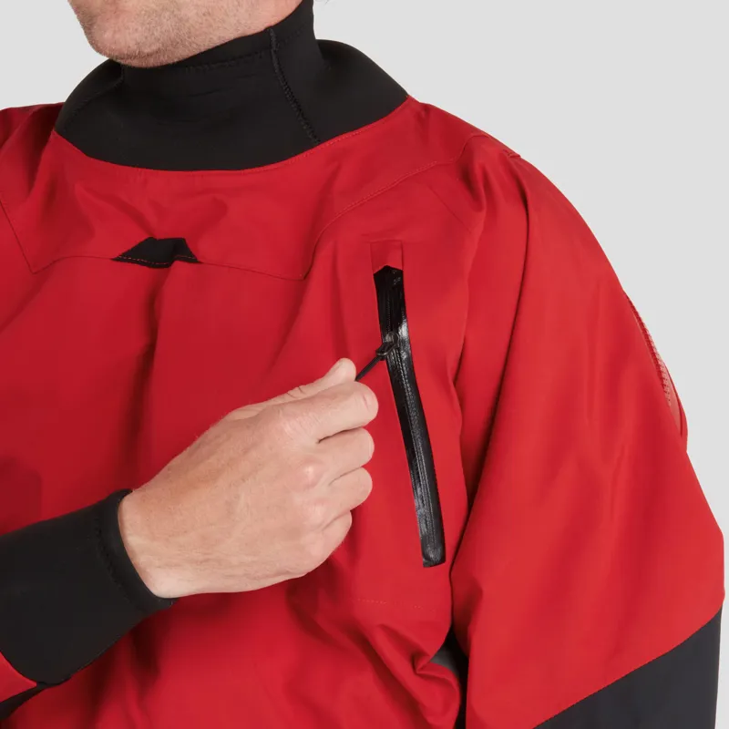 2024 NRS Mens Pivot Whitewater Kayaking Dry Suit in Red-4