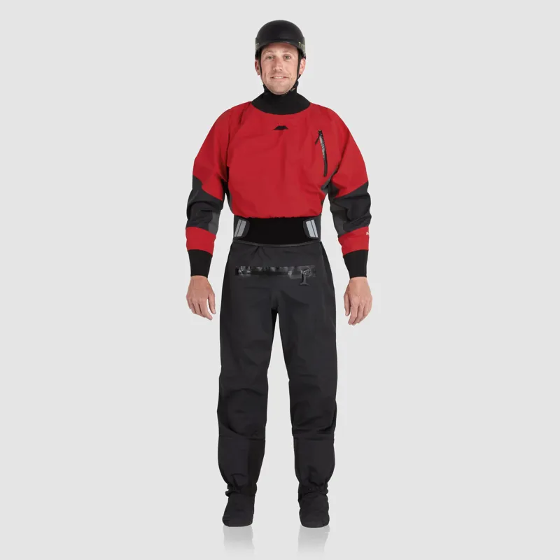 2024 NRS Mens Pivot Whitewater Kayaking Dry Suit in Red-2