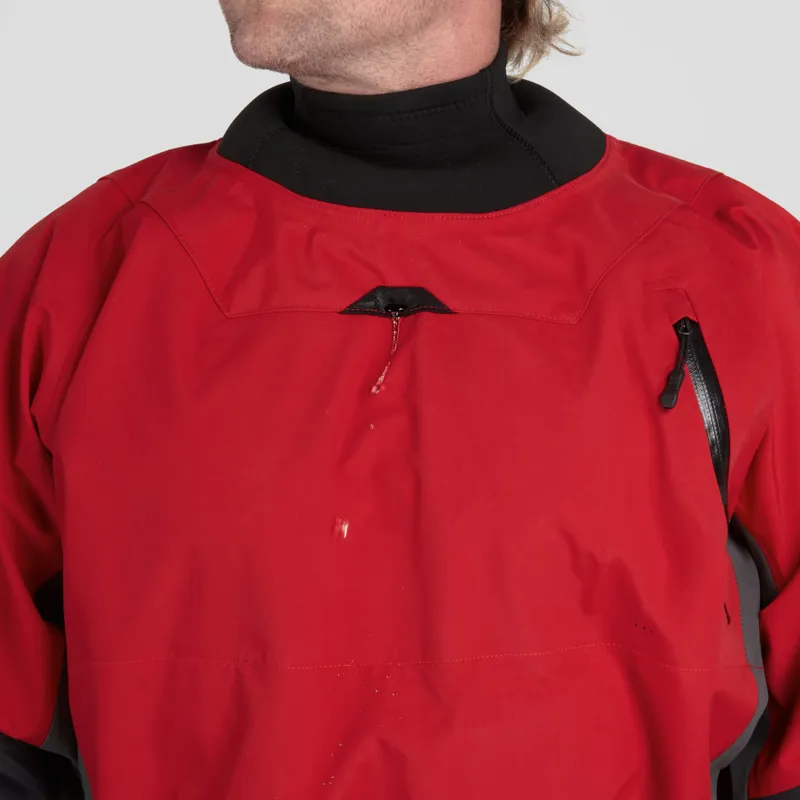 2024 NRS Mens Pivot Whitewater Kayaking Dry Suit in Red-6