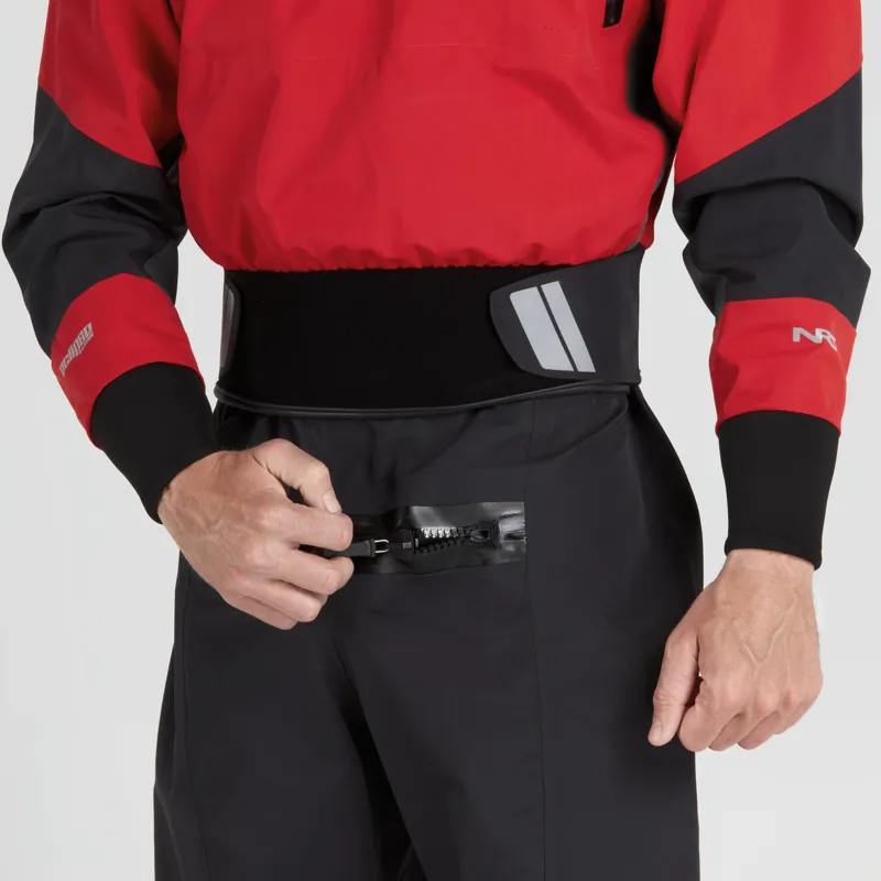 2024 NRS Mens Pivot Whitewater Kayaking Dry Suit in Red-8