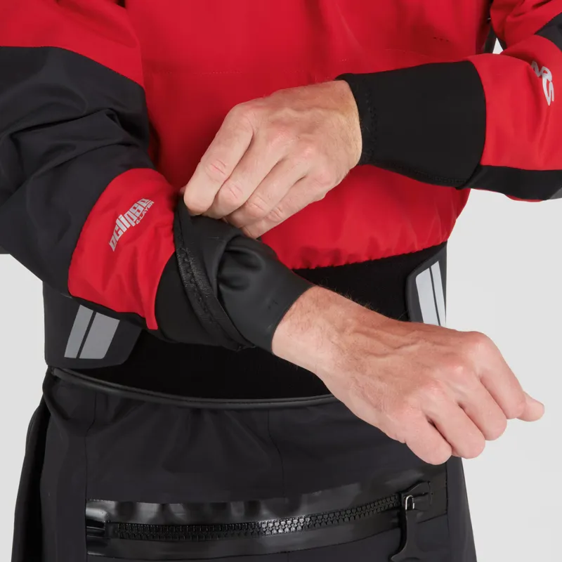 2024 NRS Mens Pivot Whitewater Kayaking Dry Suit in Red-10