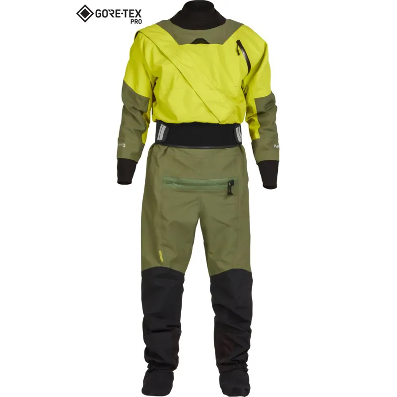 2025 NRS Mens Axiom GORE-TEX Pro Immersion Paddlers Suit in Chartreuse