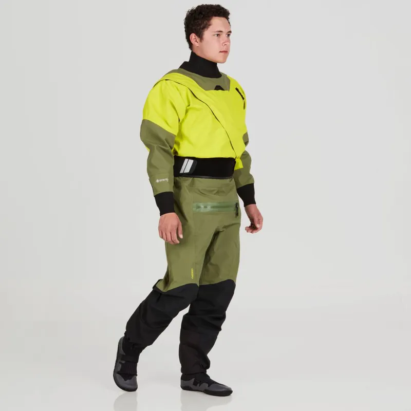 2025 NRS Mens Axiom GORE-TEX Pro Immersion Paddlers Suit in Chartreuse-4