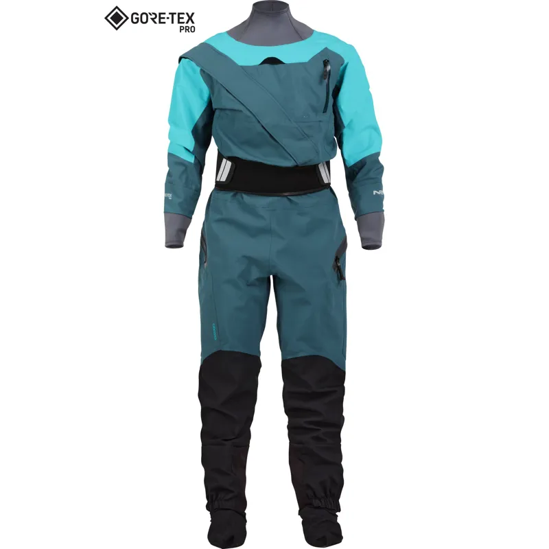 2025 NRS Womens Axiom GORE-TEX Pro Kayaking Dry Suit in Aqua