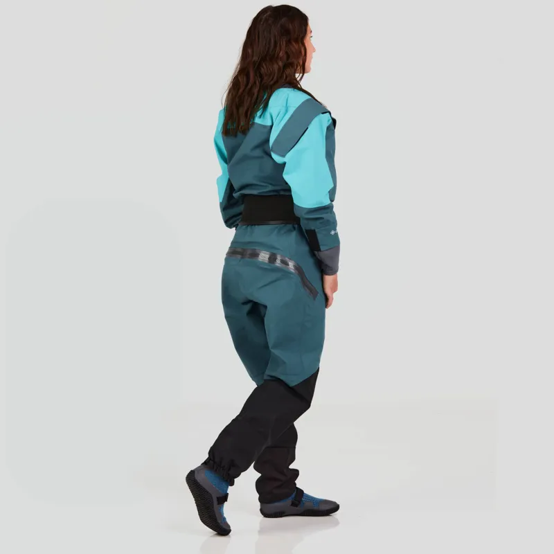 2025 NRS Womens Axiom GORE-TEX Pro Kayaking Dry Suit in Aqua-3
