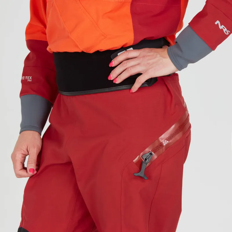2025 NRS Womens Axiom GORE-TEX Pro Kayaking Dry Suit in Poppy-3