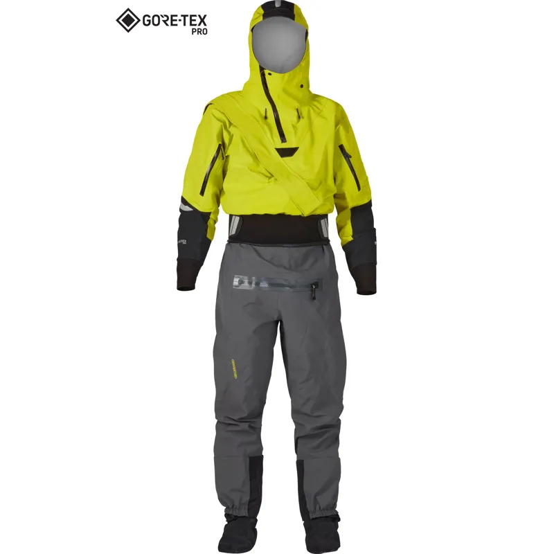 2025 NRS Mens Navigator GORE-TEX Pro Kayaking Dry Suit in Chartreuse