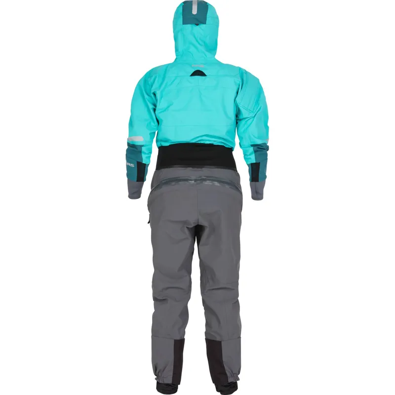 2025 NRS Women's Navigator GORE-TEX Pro Kayaking Dry Suit in Aqua-1