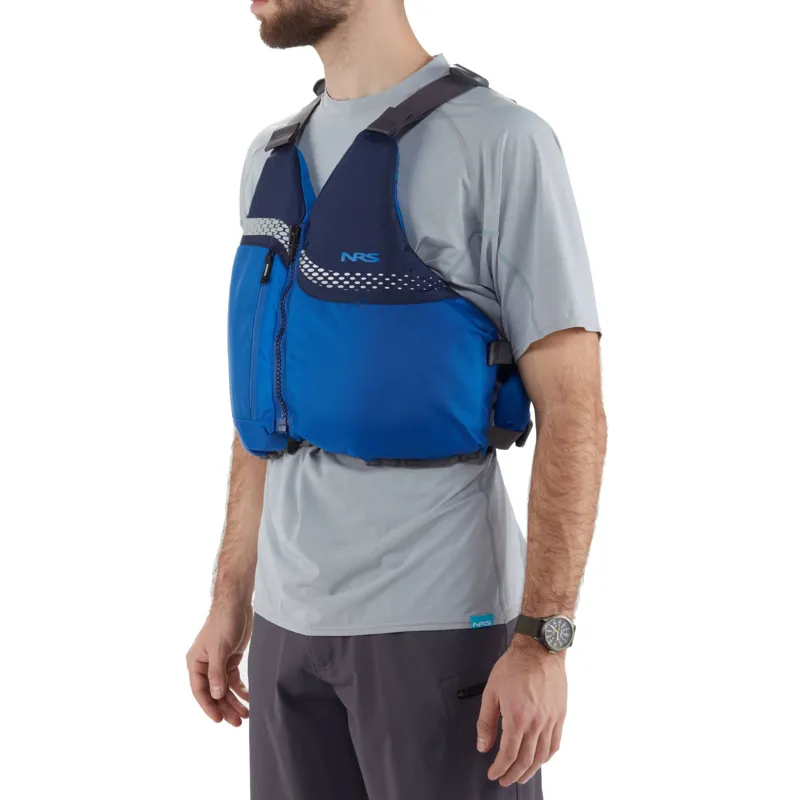 NRS Vista Recreational 70N Buoyancy Aid with 1 Pocket in Blue LXL-4