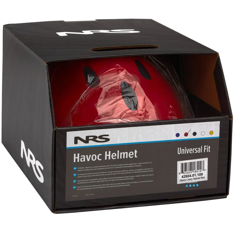 2023 NRS Havoc Watersports Helmet in Red-1