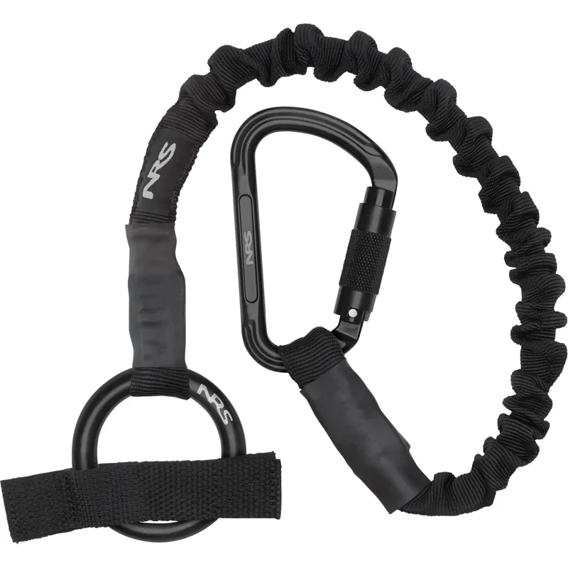 2025 NRS 84cm Tow Tether Cowstail with Carabiner and O Ring in Black