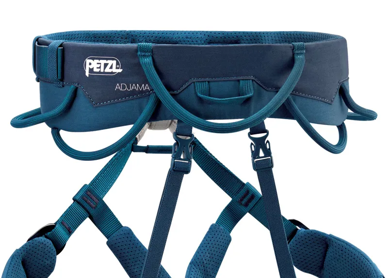2023 Petzl Adjama Mens Climbing Harness Built for Comfort in Blue-3