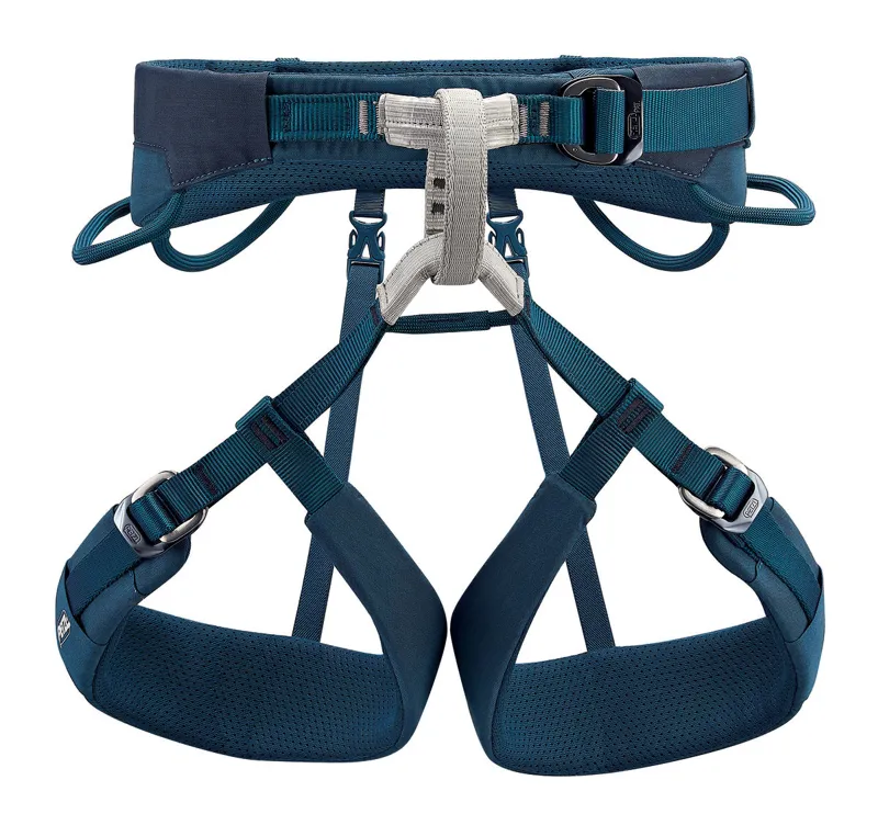 2023 Petzl Adjama Mens Climbing Harness Built for Comfort in Blue