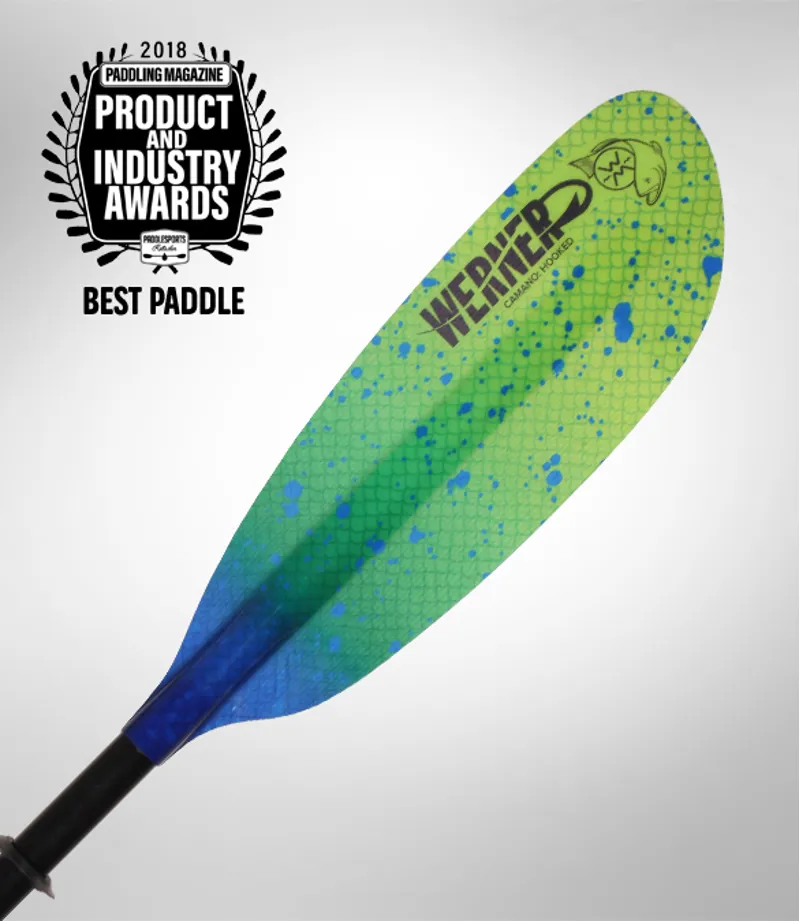 Werner Camano Lever Lock Glass Blades Low Angle Sea Kayak Paddle-1