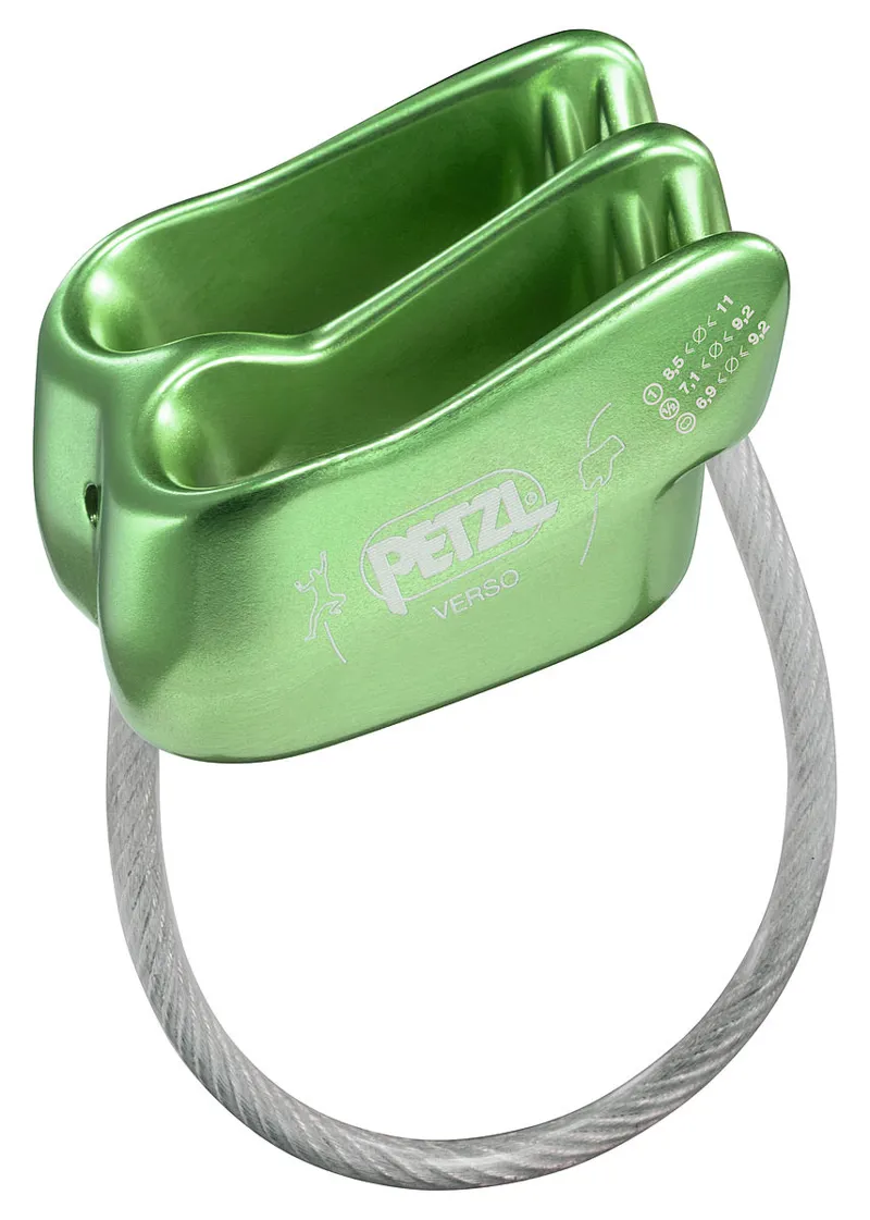 2023 Petzl Verso Lightweight Belay/Rappel Device in Green