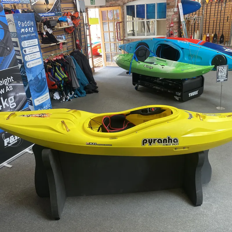 2024 Pyranha Scorch River Running Kayak - Yellow Small EX DEMO-4