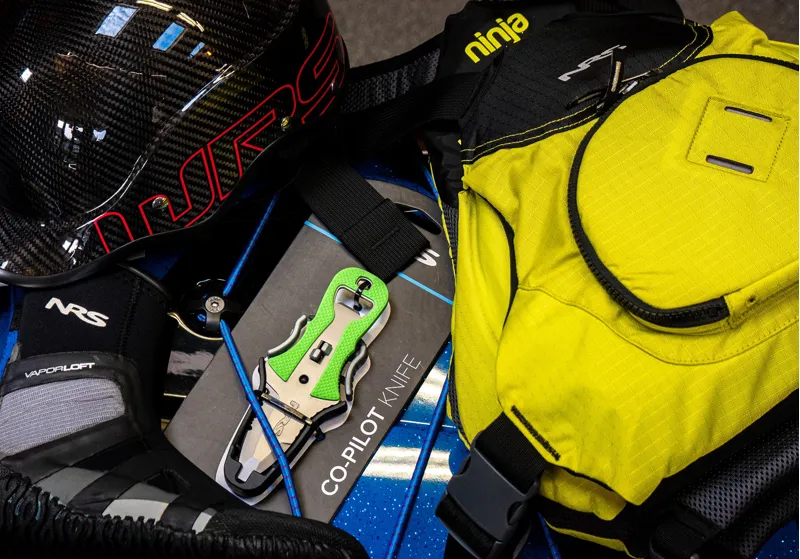 NRS Co-Pilot Clip on Blunt Tip Knife in Yellow-3