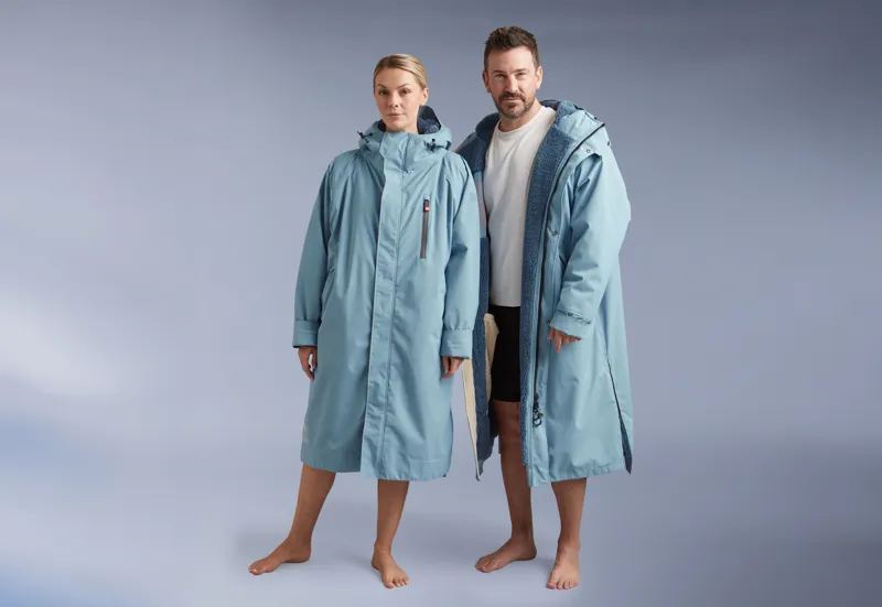 2025 Red Equipment Long Sleeve Changing Robe in Alpine Blue 15k Waterproof-1