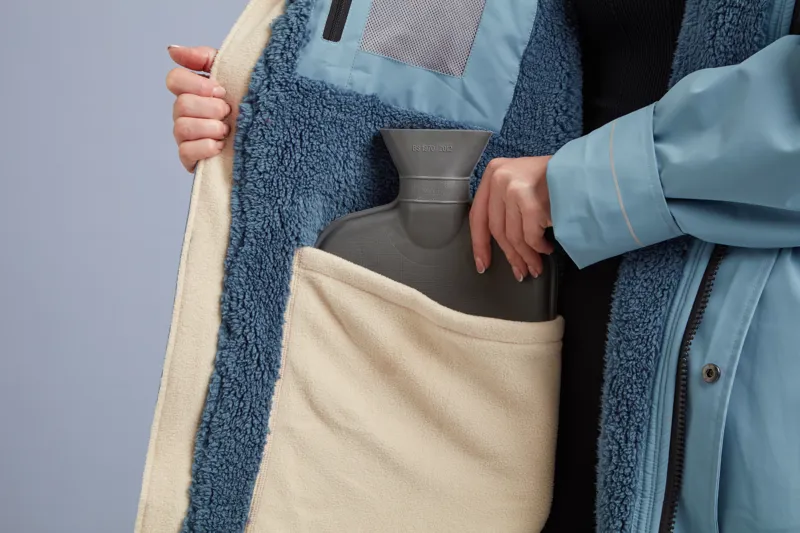 2025 Red Equipment Long Sleeve Changing Robe in Alpine Blue 15k Waterproof-4