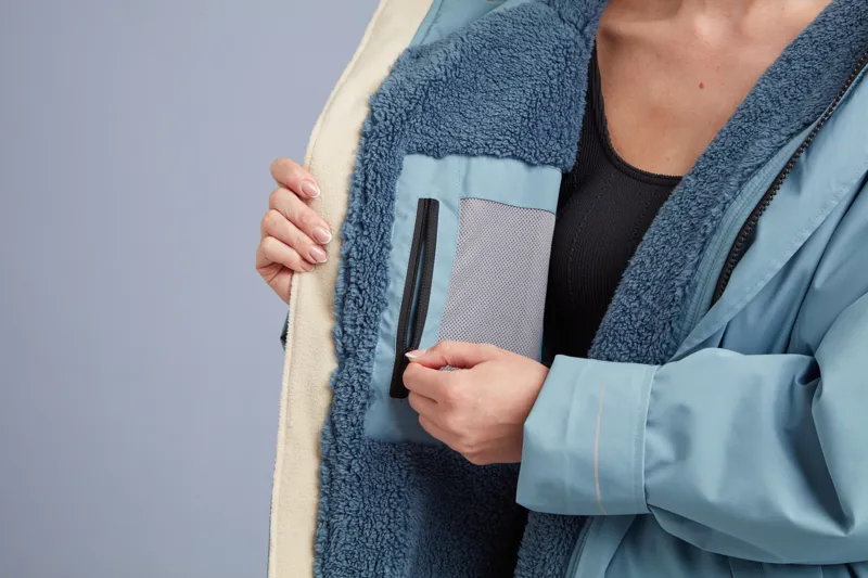 2025 Red Equipment Long Sleeve Changing Robe in Alpine Blue 15k Waterproof-5