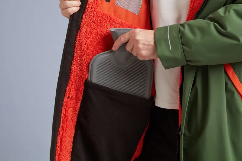 2025 Red Equipment Long Sleeve Changing Robe in Forest Green 15k Waterproof-4