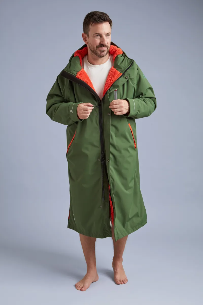 2025 Red Equipment Long Sleeve Changing Robe in Forest Green 15k Waterproof-6
